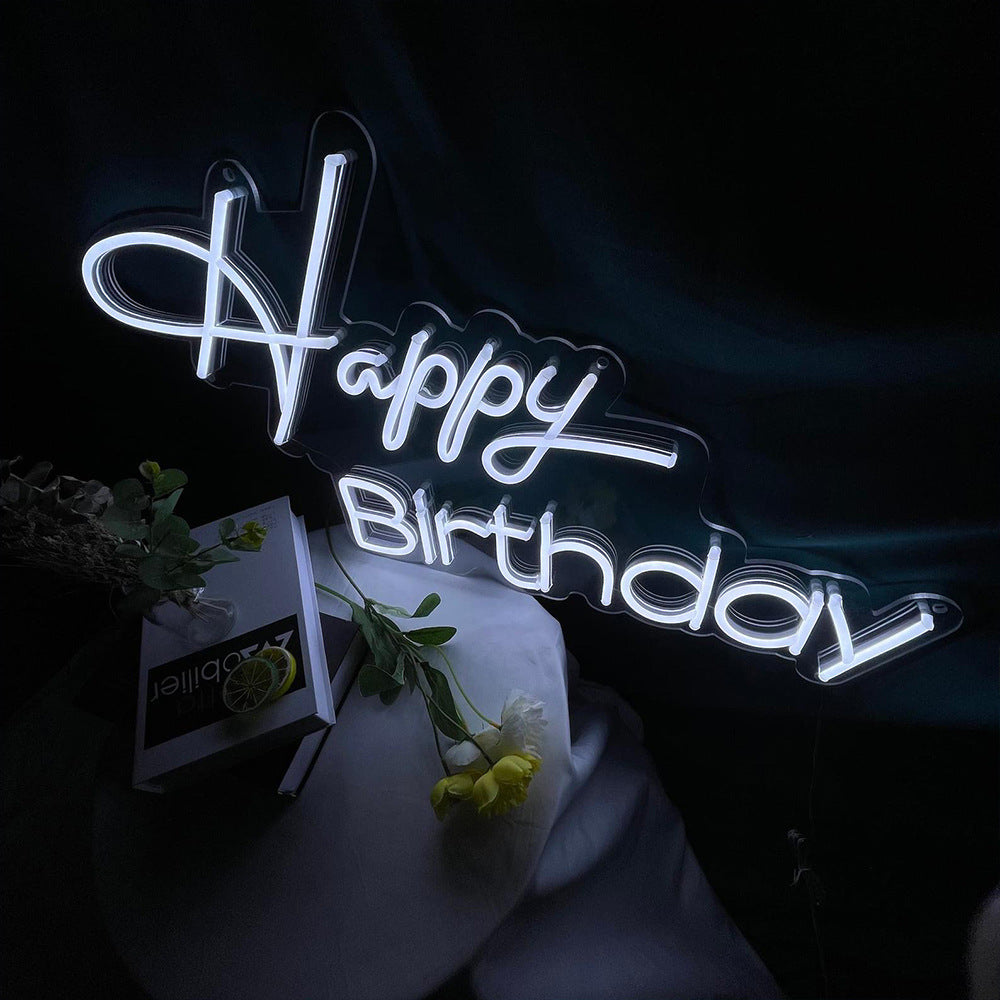 Happy Birthday Neon Signs Led Neon Light Birthday Party