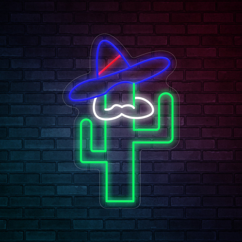 Cactus Mexican Hat Neon Signs Led Neon Light