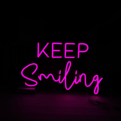 KEEP Smiling Neon Signs Led Neon Light Wall Hanging Sign