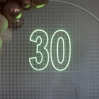 Thirty Years 30th Birthday Neon Signs Birthday Party Led Neon Lighting Decoration
