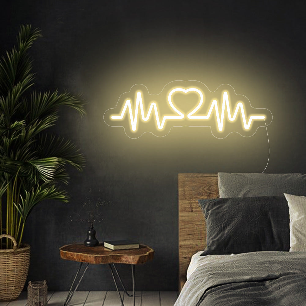 Heartbeat Neon Signs Led Neon Light Room Decoration
