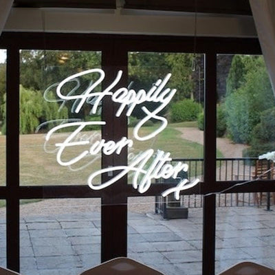Happily Ever After x Neon Signs Led Neon Light Wedding Photo Backdrop Hanging