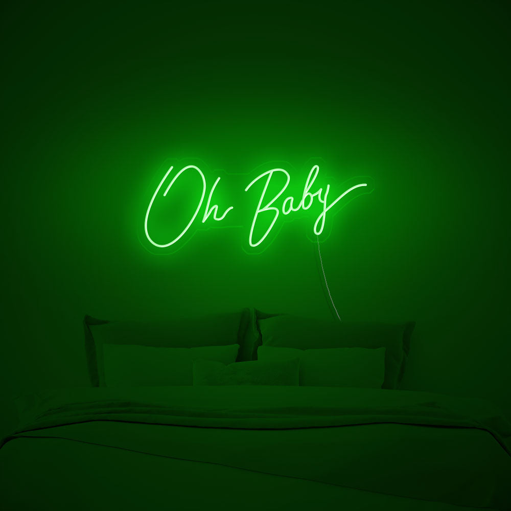 Oh Baby Neon Signs Led Neon Light Baby Shower Kids Room Decoration
