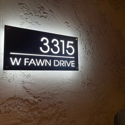 LED Address Plaque