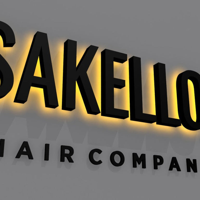 Custom 3D Metal Backlit Business Sign Illuminated Logo Sign Beauty Salon Decor Office 3D Logo Sign Company Name Signs