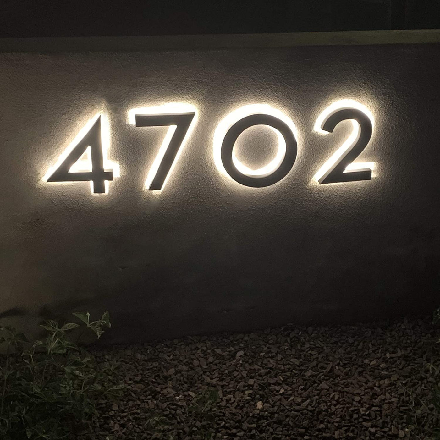 LED Backlit House Numbers Sign Custom Number Sign Room Number Plaque Outdoor Waterproof Illuminated Modern Hotel Room Number Backlit Sign