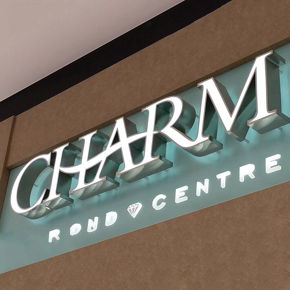 LED Backlit Signage Halo Lit Channel Letters 3D Illuminated Wall Signs ...