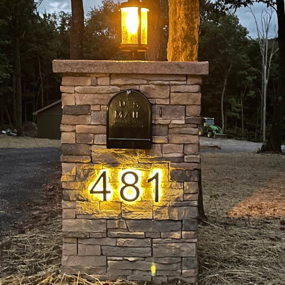 Custom Number Sign Morden LED Backlit House Numbers Sign Custom Number Sign Room Number P ...