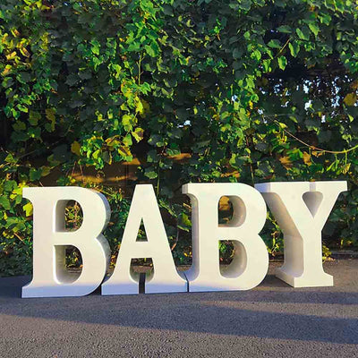 Large 3D Metal Table Letters Baby Shower Birthday Party Display Decoration