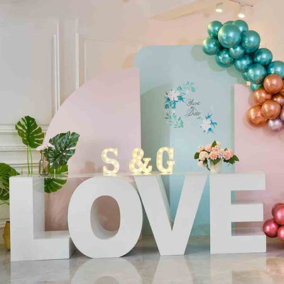 Giant 3D Metal Table Letters Event Party Display Decoration