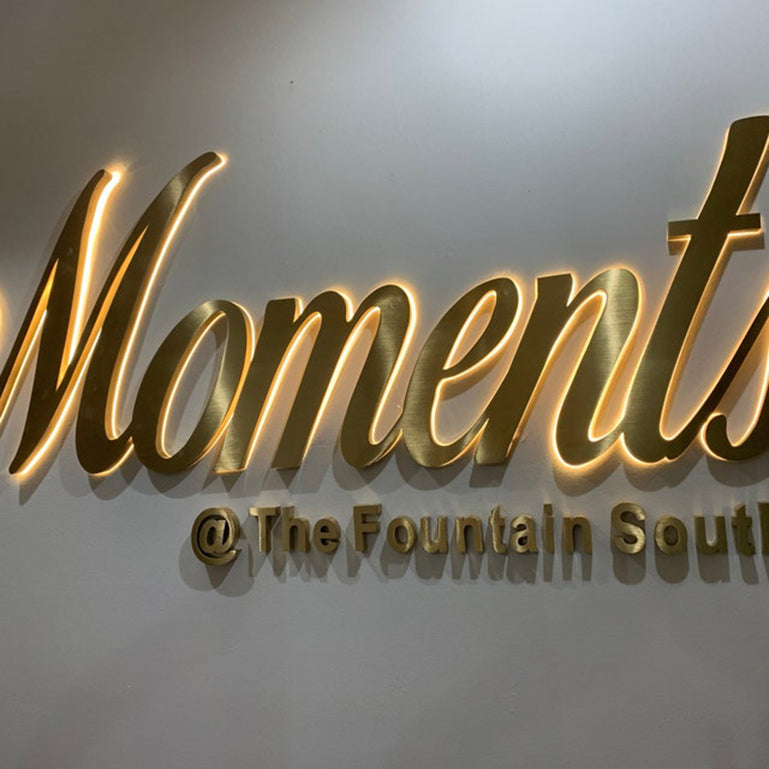 Custom 3D Metal Backlit Business Sign Illuminated Logo Sign Beauty Salon Decor Office 3D Logo Sign Company Name Signs