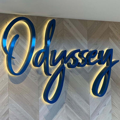 Backlit Front Light Channel Letters LED Illuminated 3D Logo Sinage Company Wall Decor