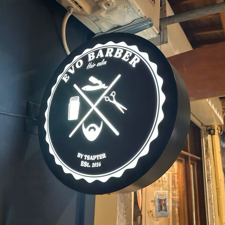 Illuminated Blade Sign Custom Led Logo Sign Outdoor Hanging Metal Lase ...