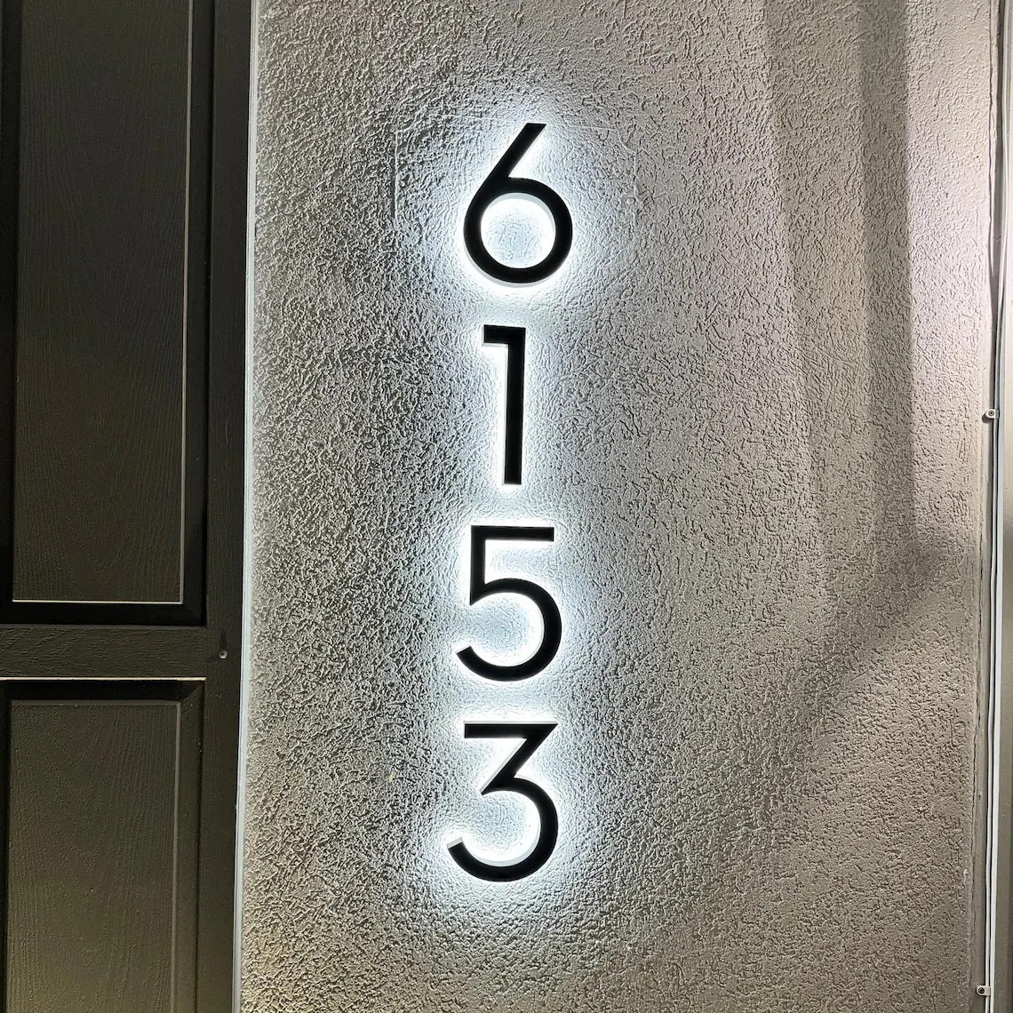 Lighted House Numbers Signs LED Backlit Custom Address Number Sign Mod ...