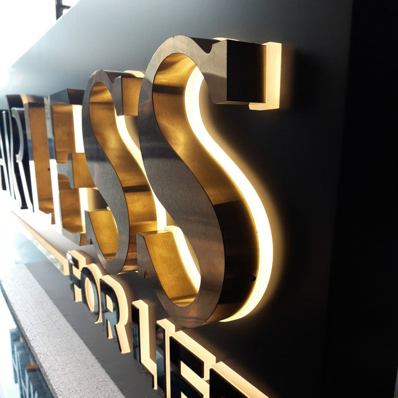 Backlit Channel Cursive Sign Led Backlit Channel Signs
