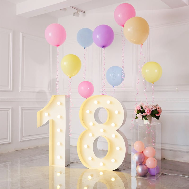 Large Marquee Number Letters Birthday Year Anniversary Party Light up Decoration