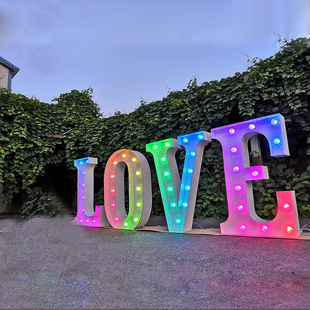 Large Metal Marquee Letters Light up Wedding Decoration Signage