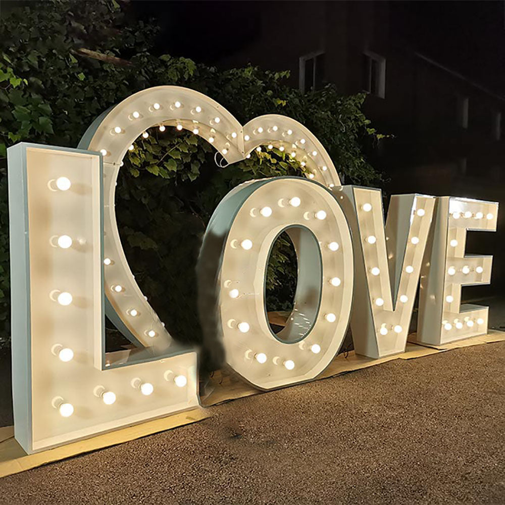 Large Metal Marquee Letters Light up Wedding Decoration Signage