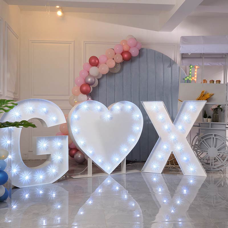 Large Metal Marquee Letters Light up Wedding Decoration Signage