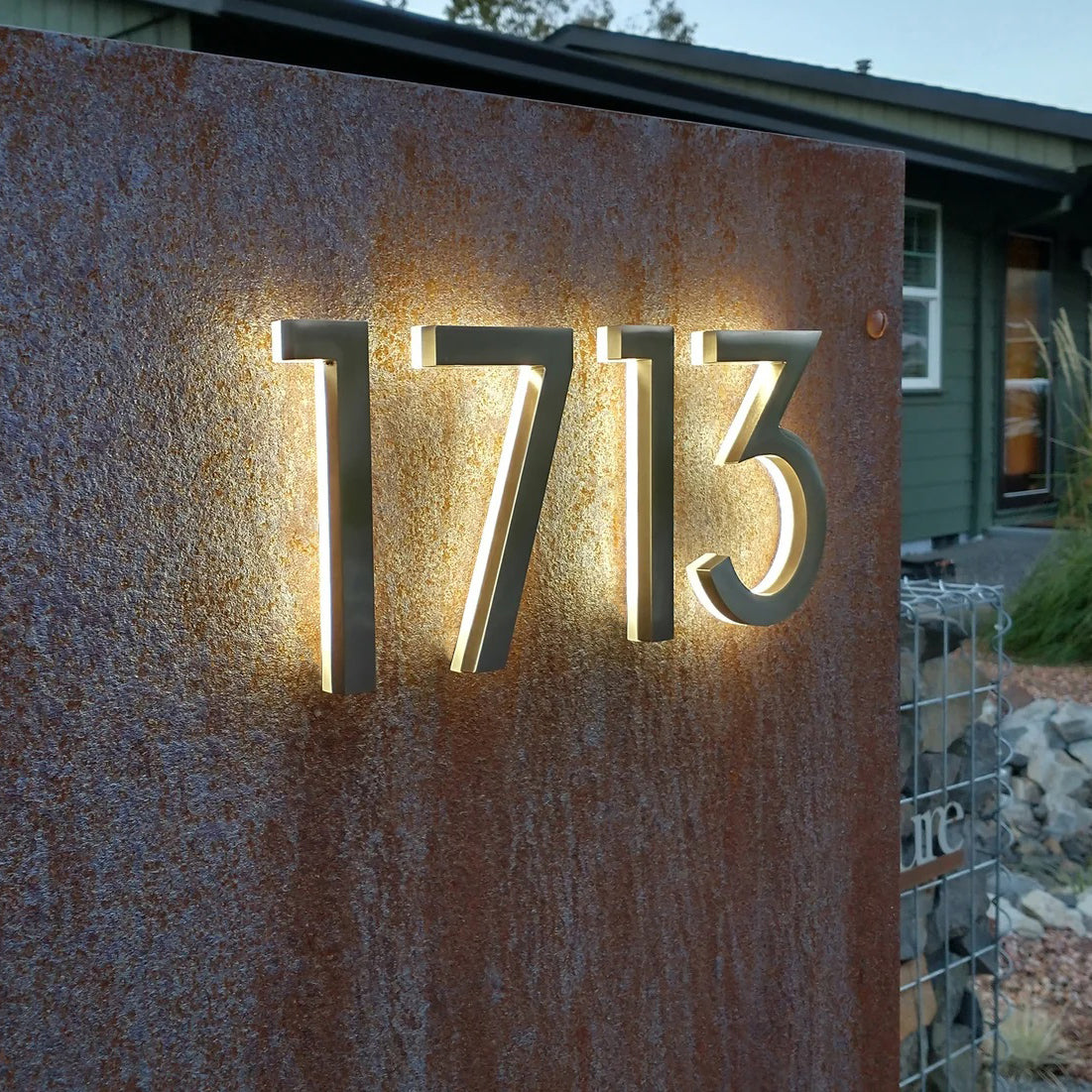 LED Backlit House Numbers Sign Custom Number Sign Room Number Plaque O ...