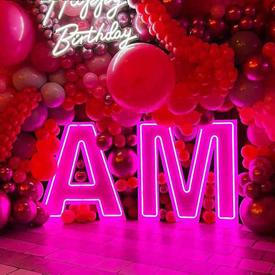 Giant Marquee Neon Letters Wedding Birthday Anniversary Event Party Decoration