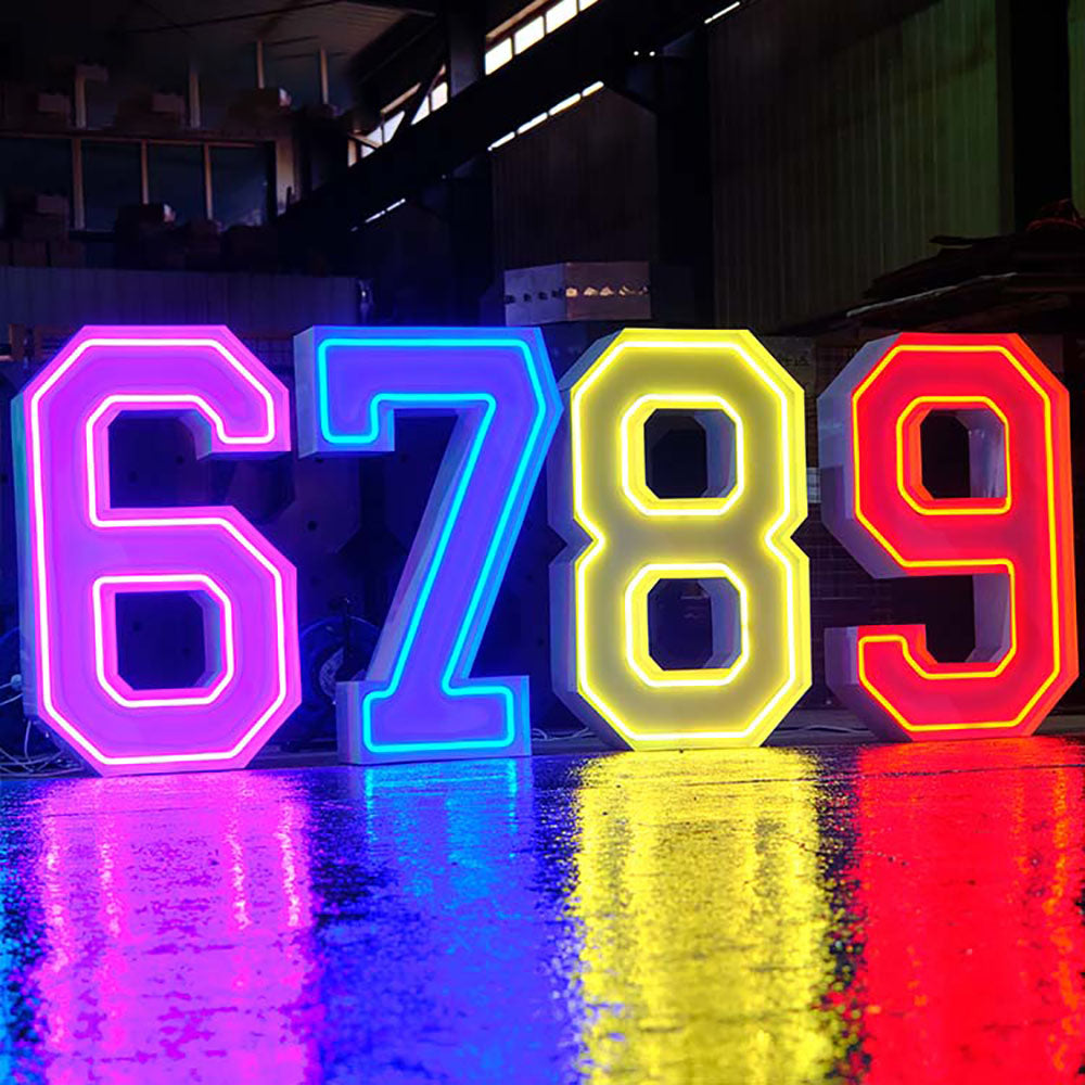 Light Numbers Large Marquee Led Neon Numbers Anniversary Event Party Birthday Lights ...