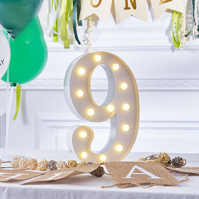 Marquee Metal LED Light up Numbers Birthday Anniversary Party Decroation