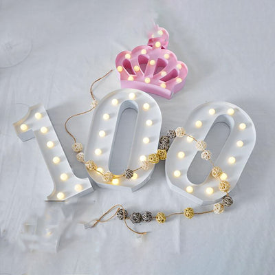 Marquee Metal LED Light up Numbers Birthday Anniversary Party Decroation