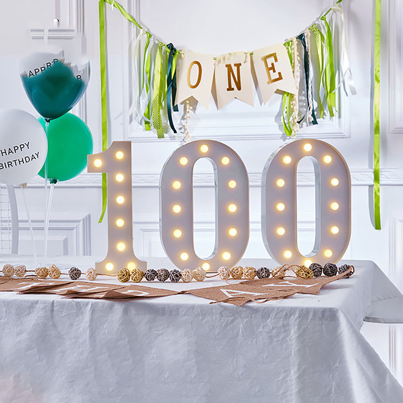 Marquee Metal LED Light up Numbers Birthday Anniversary Party Decroation