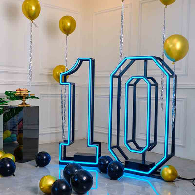 3D Metal Frame Letters Neon Numbers Birthday Anniversary Event Party Decoration