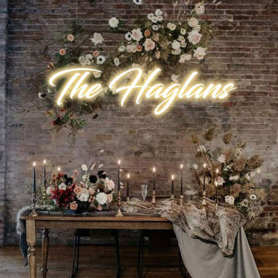 Wedding Name Sign Led Illuminated Acrylic Sign Photograph Backdrop Decoration