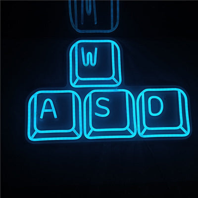 WASD Keyboard Neon Signs Led Neon Light Game Room Lighting Sign