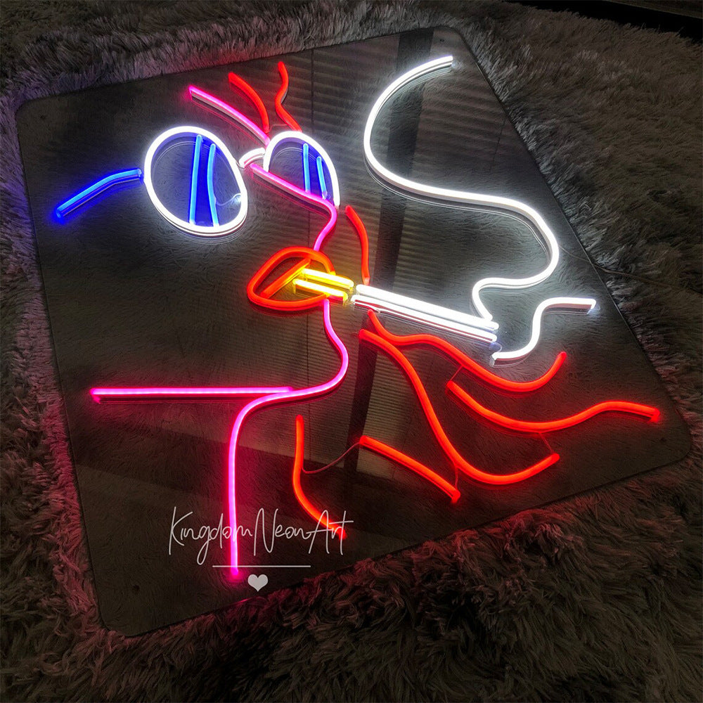 Smoking Lady Neon Sign Led Neon Lighting Room Art Decoration