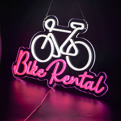 Bike Renta Neon Signs Led Neon Lighting Business Store Front Logo