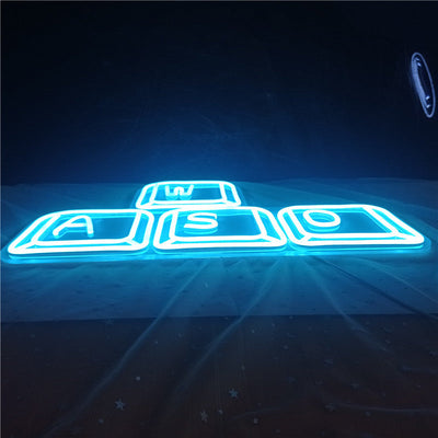 WASD Keyboard Neon Signs Led Neon Light Game Room Lighting Sign