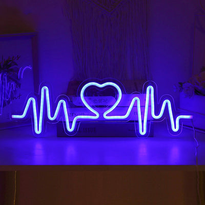 Heartbeat Neon Signs Led Neon Light Room Decoration