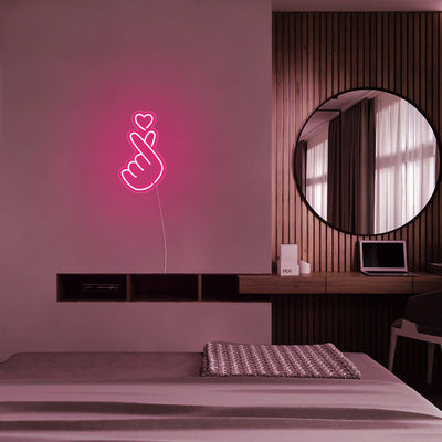 Mini Finger Heart LED Neon Signs Led Neon Lighting