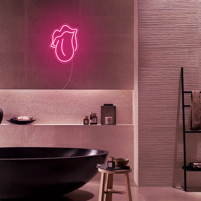 Mini Mouth Licking LED Neon Signs Led Neon Lighting