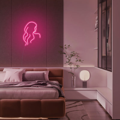 Mini Long Hair Lady Back LED Neon Signs Led Neon Lighting
