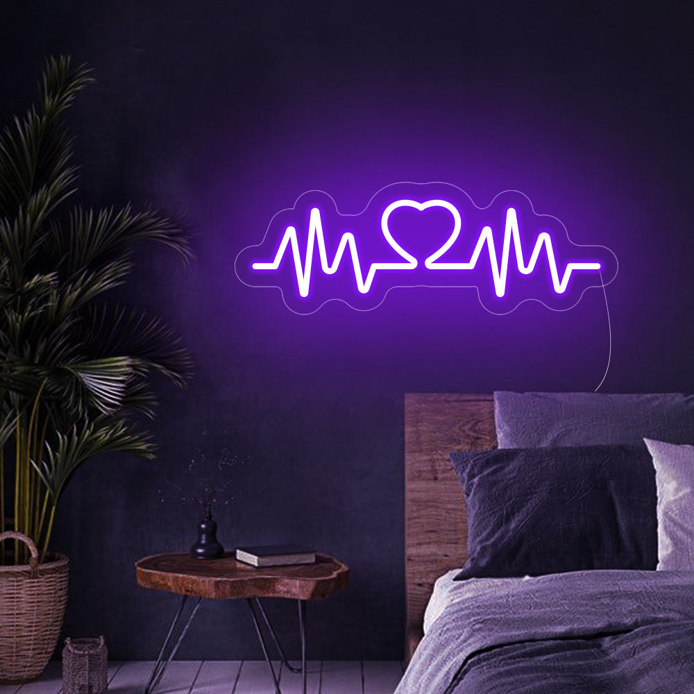 Heartbeat Neon Signs Led Neon Light Room Decoration