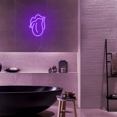 Mini Mouth Licking LED Neon Signs Led Neon Lighting