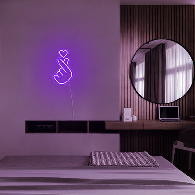 Mini Finger Heart LED Neon Signs Led Neon Lighting
