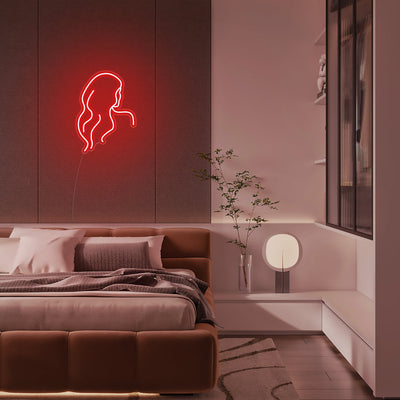 Mini Long Hair Lady Back LED Neon Signs Led Neon Lighting