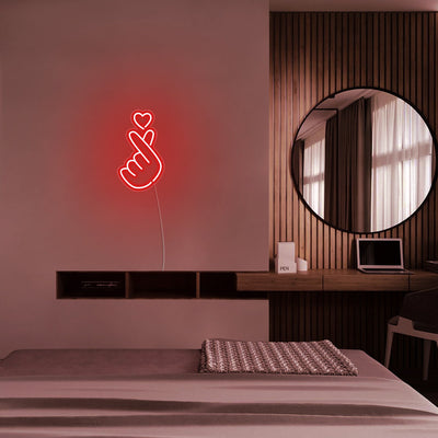 Mini Finger Heart LED Neon Signs Led Neon Lighting