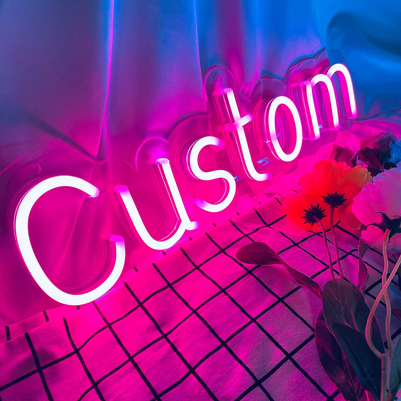 Custom Neon Sign One Line Text Led Neon Lighting