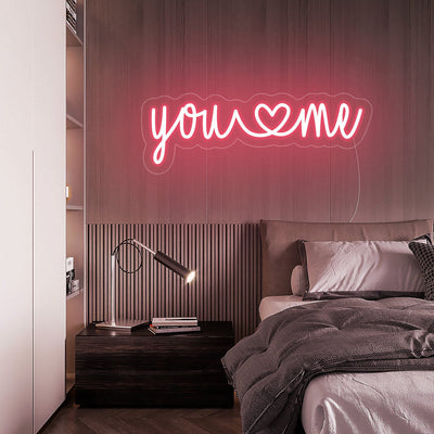 you love me Neon Signs with Love Heart Led Neon Light