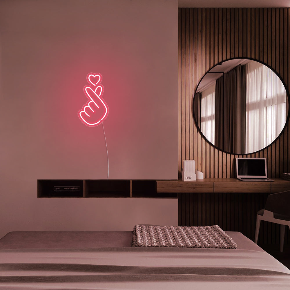Mini Finger Heart LED Neon Signs Led Neon Lighting