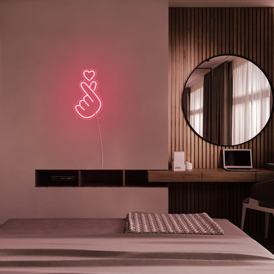 Mini Finger Heart LED Neon Signs Led Neon Lighting