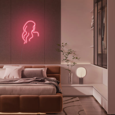 Mini Long Hair Lady Back LED Neon Signs Led Neon Lighting