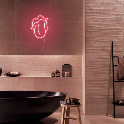 Mini Mouth Licking LED Neon Signs Led Neon Lighting